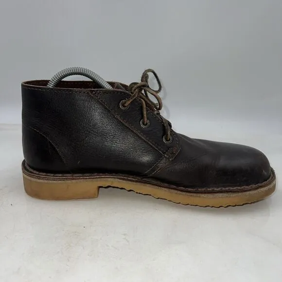 VTG Jim Green Boots Mens Size 8.5 Brown Leather Casual Work Lace-Up Vellie