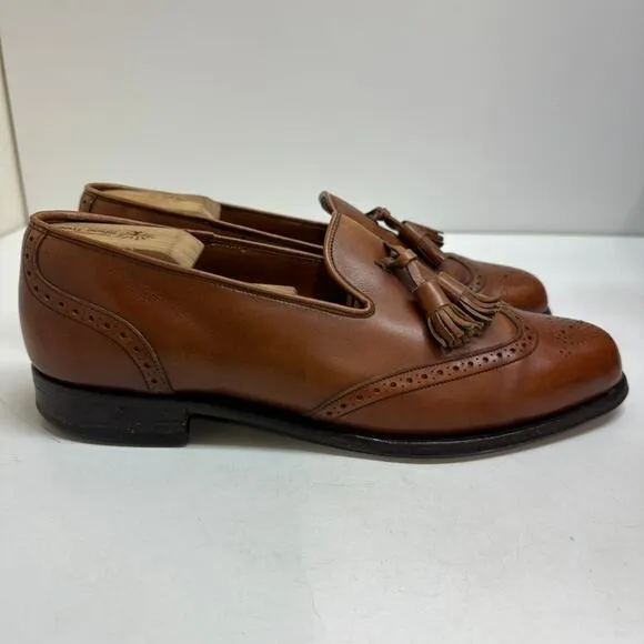 VTG VERY GOOD Grenson Tassel Loafers Brown Calf Wing Made England UK 11 / US 12