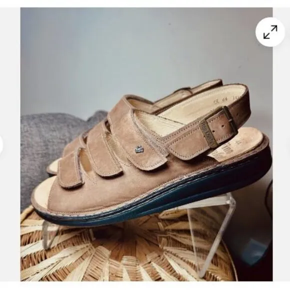 Waldi Finn Comfort Shoes Mens US 10 EU 44 Brown Leather Sandals Removable Insole