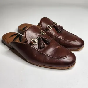 Walk London Terry Slip On Tassel Loafers Brown Men's Size 9