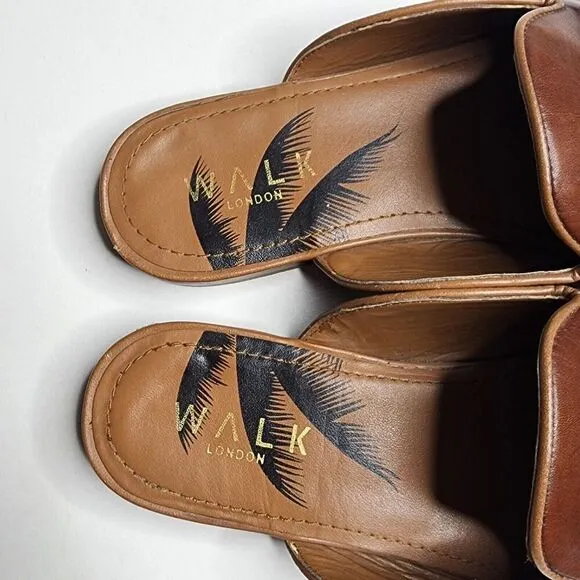 Walk London Terry Slip On Tassel Loafers Brown Men's Size 9