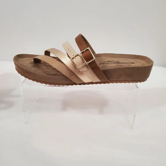 Walking Cradles Leather Sandals Women's 10.5 M Penelope Rose Gold W-137511 New