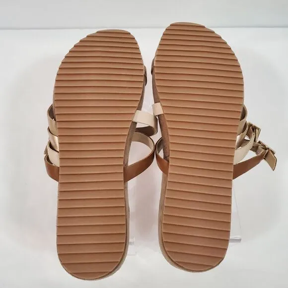 Walking Cradles Leather Sandals Women's 10.5 M Penelope Rose Gold W-137511 New