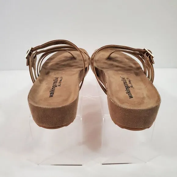 Walking Cradles Leather Sandals Women's 10.5 M Penelope Rose Gold W-137511 New