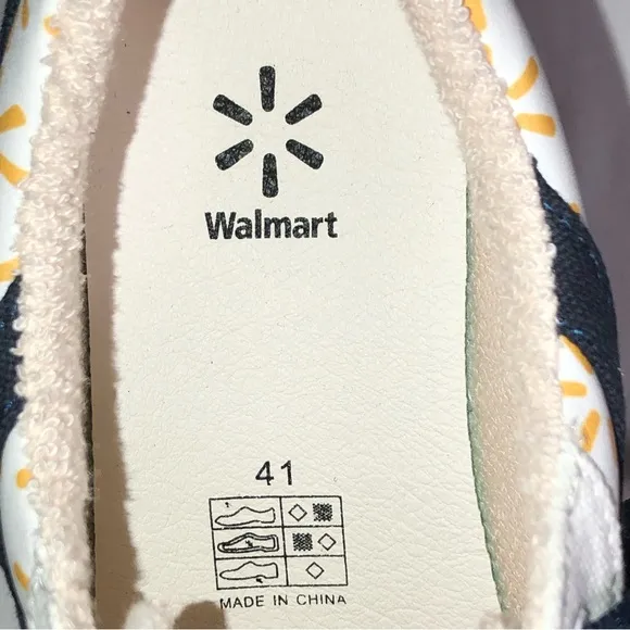 Walmart Yellow Logo Sneakers, Size EU 41, 7.5 Men, Rare, EUC, pet/smoke free