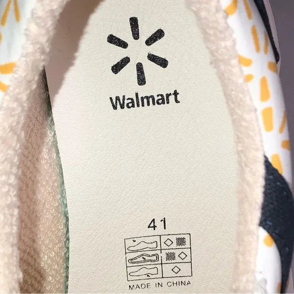 Walmart Yellow Logo Sneakers, Size EU 41, 7.5 Men, Rare, EUC, pet/smoke free