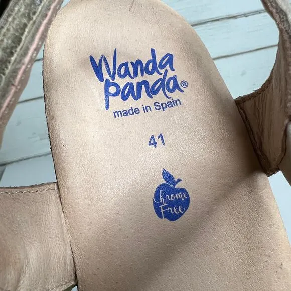 Wanda Panda Meryl Talco Tierra Wedge Sandals Shoe Size 41