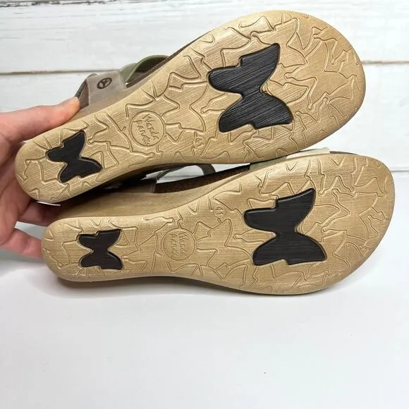 Wanda Panda Meryl Talco Tierra Wedge Sandals Shoe Size 41