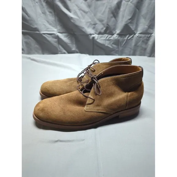 Warfield and Grand Mens Chukka Beige Boots Brown Suede Dress Casual Size 11.5