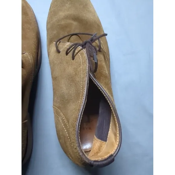 Warfield and Grand Mens Chukka Beige Boots Brown Suede Dress Casual Size 11.5