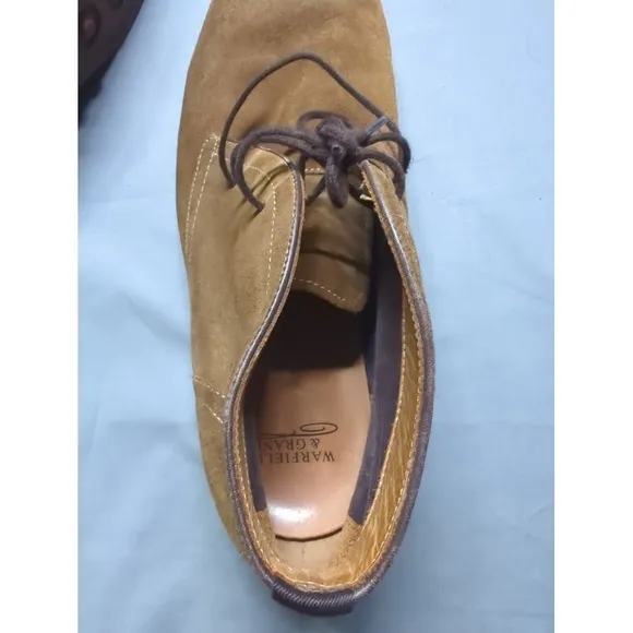 Warfield and Grand Mens Chukka Beige Boots Brown Suede Dress Casual Size 11.5