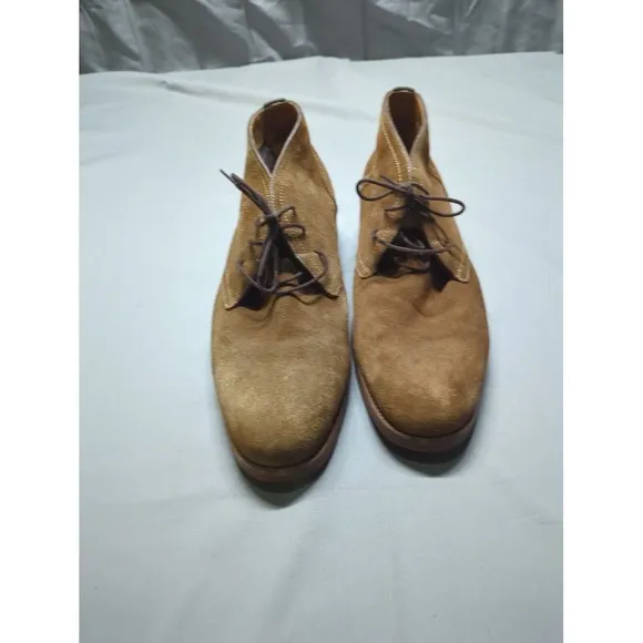 Warfield and Grand Mens Chukka Beige Boots Brown Suede Dress Casual Size 11.5