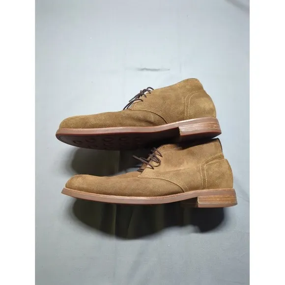 Warfield and Grand Mens Chukka Beige Boots Brown Suede Dress Casual Size 11.5