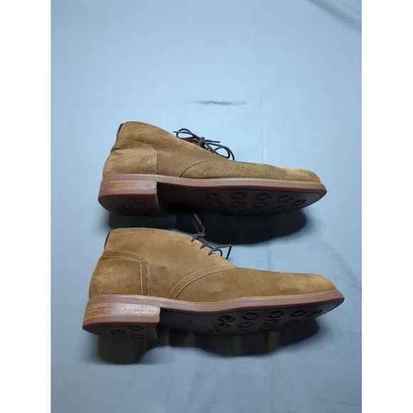 Warfield and Grand Mens Chukka Beige Boots Brown Suede Dress Casual Size 11.5