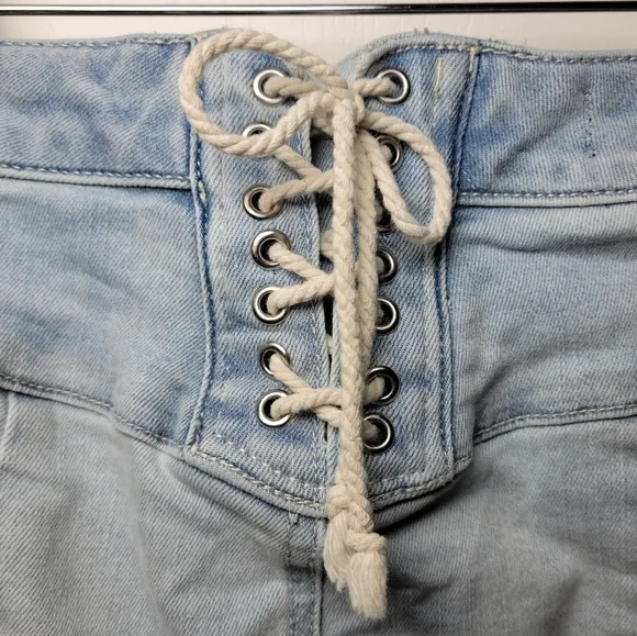 We The Free Free People Crvy High Rise Lace-Up Back Flare Jeans | Size 29