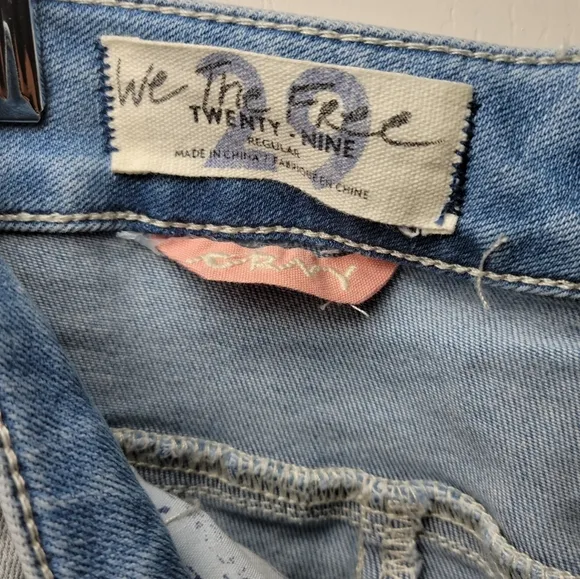 We The Free Free People Crvy High Rise Lace-Up Back Flare Jeans | Size 29