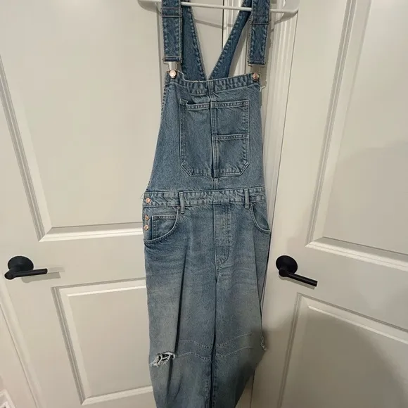 We The Free Good Luck Barrel Overalls