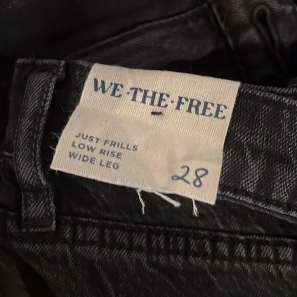 WE THE FREE JUST FRILLS LOW RISE WIDE LEG JEANS NWT