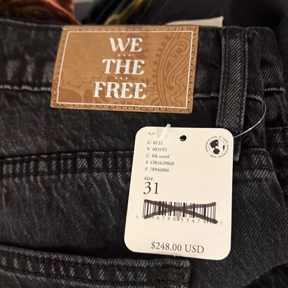 WE THE FREE JUST FRILLS LOW RISE WIDE LEG JEANS NWT