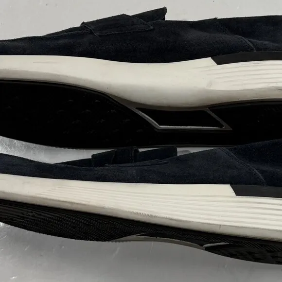 Wolf &amp; Shepherd Crossover Loafer Navy Blue Suede Mens 7.5 Slip On
