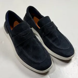 Wolf &amp; Shepherd Crossover Loafer Navy Blue Suede Mens 7.5 Slip On