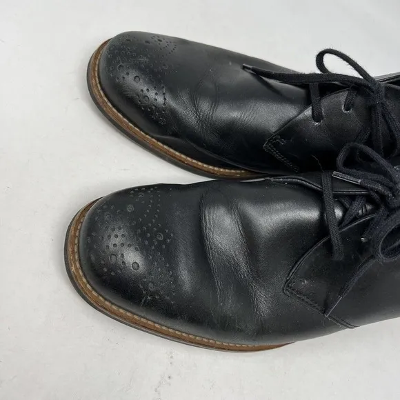 WOLKY Cayenne Men’s Black Leather Chukka Lace Up Boots Size 45 EU Cloud 9