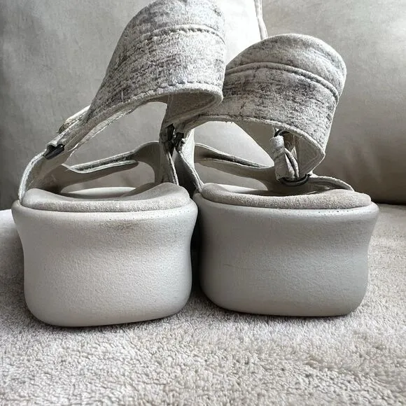 Wolky Multu Picasso Crash Multi White Adjustable Sandals EU 41 US 10.5 Comfort