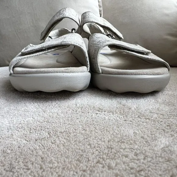 Wolky Multu Picasso Crash Multi White Adjustable Sandals EU 41 US 10.5 Comfort