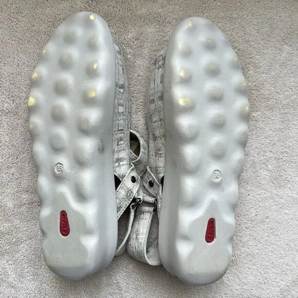 Wolky Multu Picasso Crash Multi White Adjustable Sandals EU 41 US 10.5 Comfort