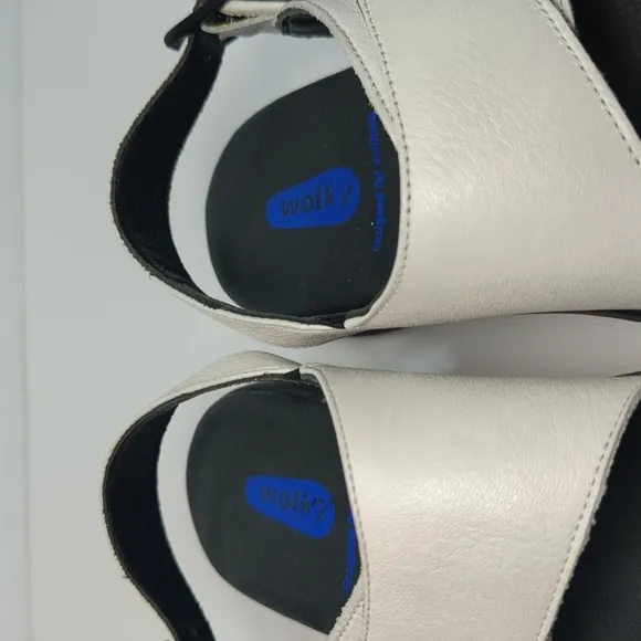 Wolky Nimes White Slingback Sandals Women's Size 9 EU 40