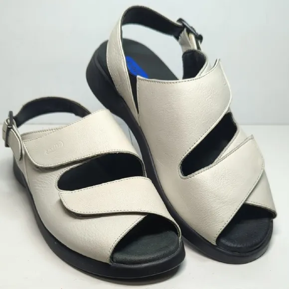 Wolky Nimes White Slingback Sandals Women's Size 9 EU 40