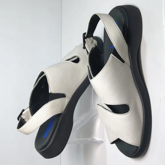 Wolky Nimes White Slingback Sandals Women's Size 9 EU 40