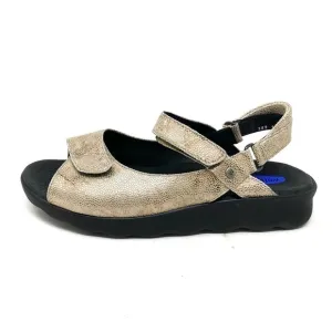 Wolky Pichu Comfort Sandals Beige Caviar Leather