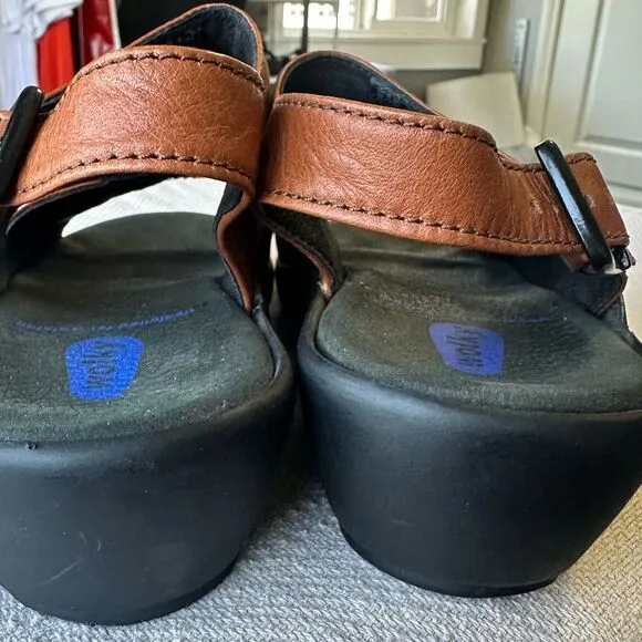 Wolky Sienna Mandalay Leather Sandals Comfort Size 38