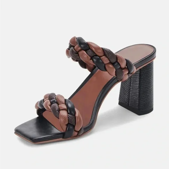 Women Braided Heeled Sandals size 9