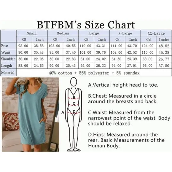 Women V-Neck Short Sleeve Summer Dresses Grey Blue