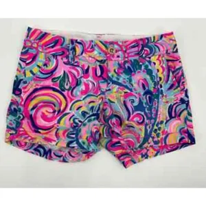 Women’s 4 Lilly Pulitzer Callahan Shorts Psychedelic Sunshine Print