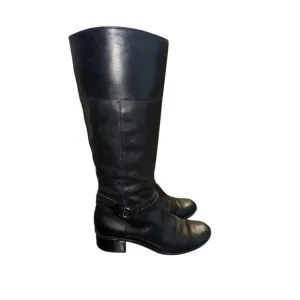 Women’s Bandolino Carlita Black Leather Riding Boots. Size 8.5