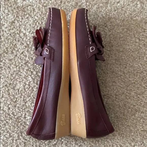 Women’s Bass leather upper tassel loafers 9M EUC