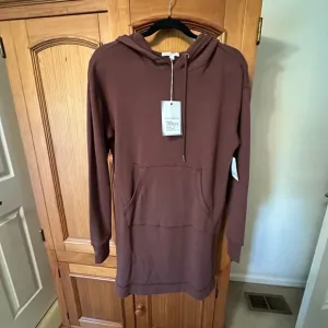 Women’s Brown Hoodie Tunic Sweater