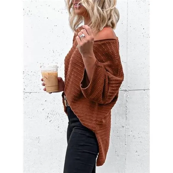 Women's Casual 3/4 Sleeve Loose Tunic Tops Knit‎ Spring Summer Sweater Blouses