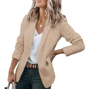 Women's Casual Blazer Open Front Long Sleeve Jacket