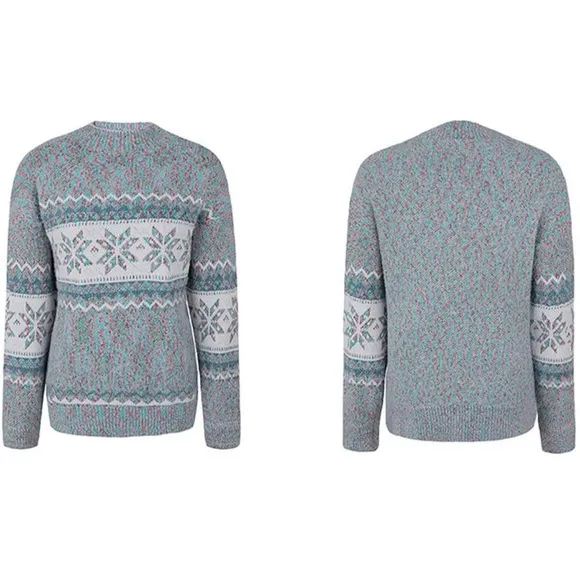 Women’s Casual Knitted Pullover Long Sleeve Sweaters with Crew Neck