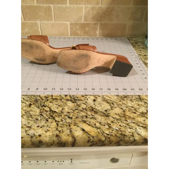 Women's J.Jill Brown Leather Heeled Sandals Size 7.5