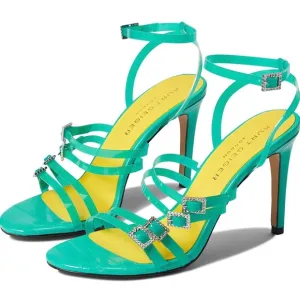 Women's Kurt Geiger London Pierra Vinyl Strap Embellished Buckle Dress Sandals