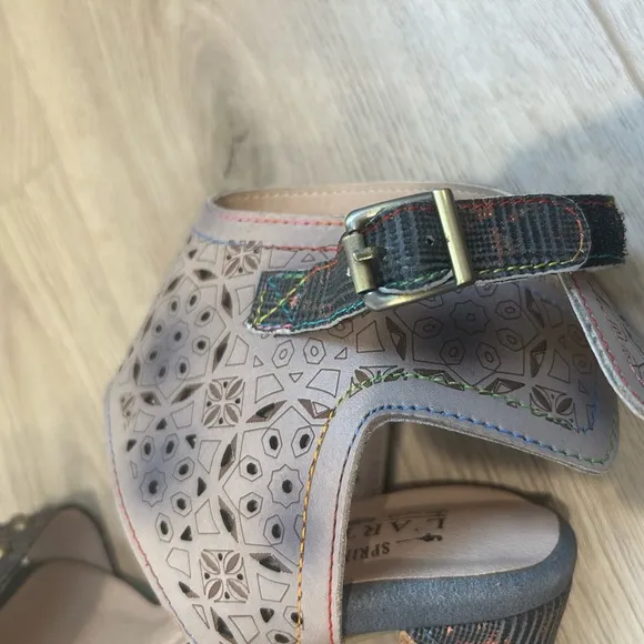 WOMEN'S L'ARTISTE BY SPRING STEP BERNADETTE HEELED SANDALS Gray Size 9