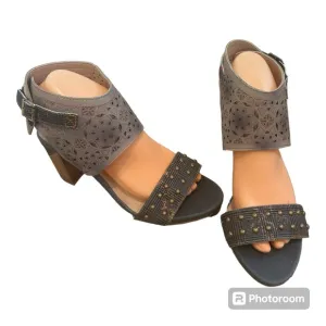 WOMEN'S L'ARTISTE BY SPRING STEP BERNADETTE HEELED SANDALS Gray Size 9