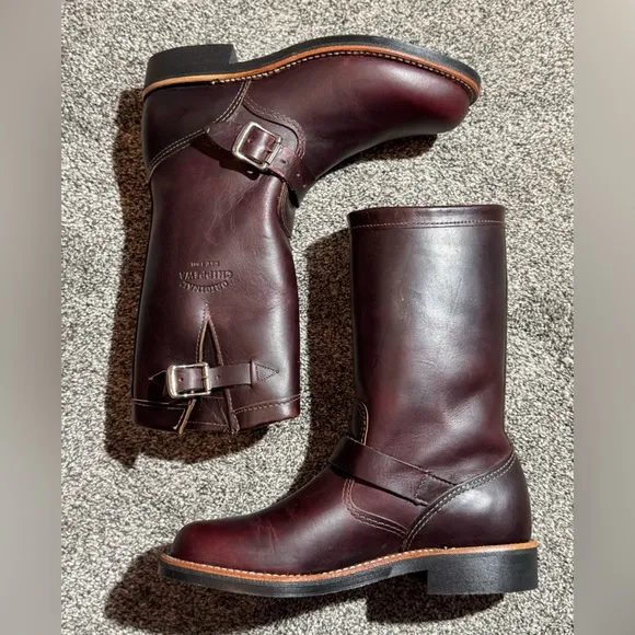 Women’s Original Chippewa 11” Engineer Boots 1901W16 Size 8.5 M Cordovan USA