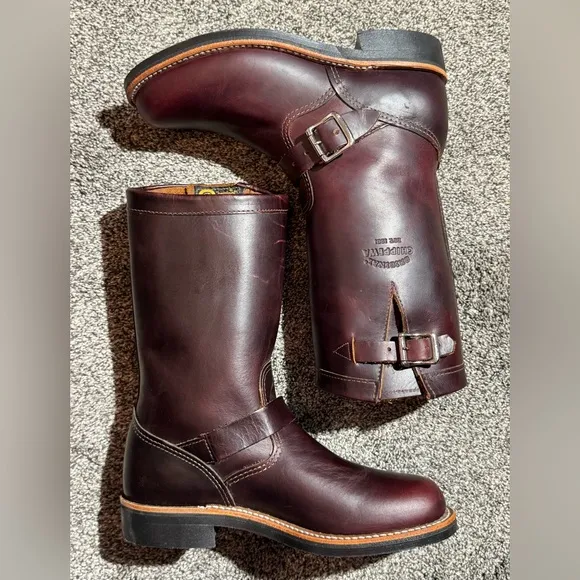 Women’s Original Chippewa 11” Engineer Boots 1901W16 Size 8.5 M Cordovan USA