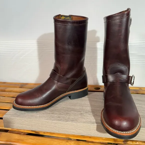 Women’s Original Chippewa 11” Engineer Boots 1901W16 Size 8.5 M Cordovan USA